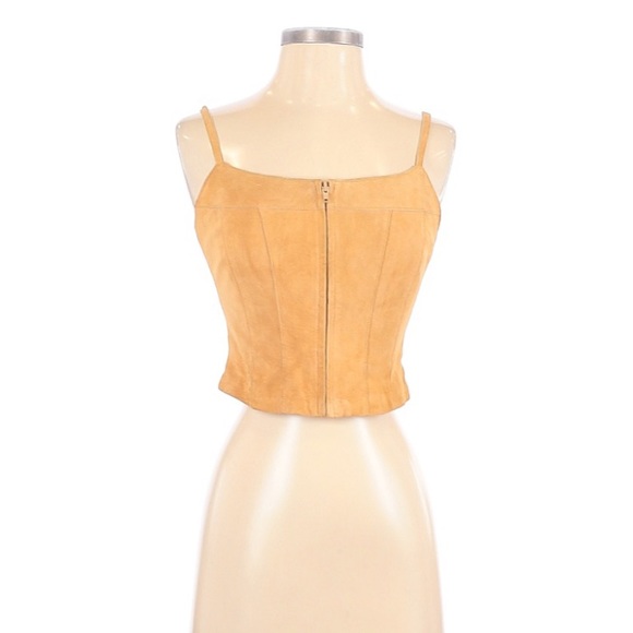 bebe Tops - Vintage Bebe leather corset top Size 2
